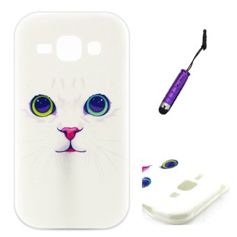 Moonmini Ultra Slim Thin Soft TPU Phone Back Case Cover for Samsung Galaxy J1 - Cat - intl