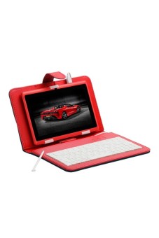 Moonar Micro USB Keyboard PU Leather Stand Case Cover For 7\" inch Android Tablet PC Red