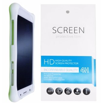 Kasing Silikon Universal Bumper Case Wadah Cover Casing - Putih + Gratis 1 Clear Screen Protector untuk HTC 10 Evo (Bolt)