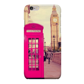 Indocustomcase London Red Telephone Box Cover Hard Case for Apple iPhone 6 Plus
