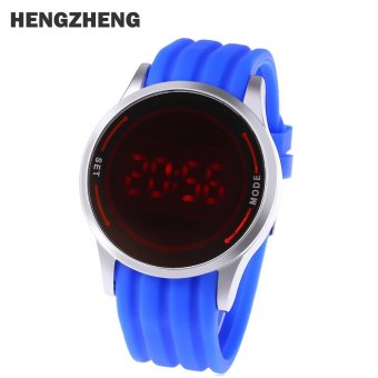 S&L HENGZHENG HZ2007 Unisex LED Digital Watch Touch Screen Calendar Chronograph Wristwatch (Blue) - intl