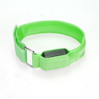 ETOP Cycling Running LED Safety Reflective Belt Strap Armband (Green)