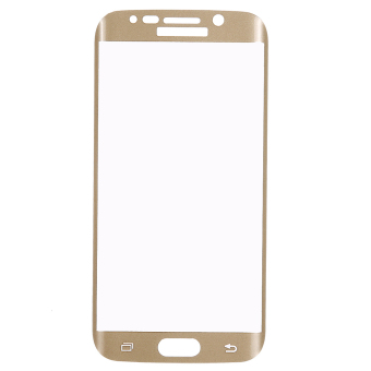 3D Tempered Glass LCD Screen Protector For Samsung Galaxy S6 Edge (Gold) (OVERSEAS)