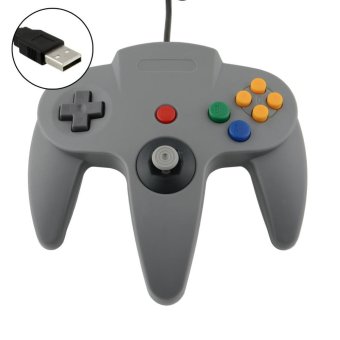 USB Game Controller Joypad Joystick Gaming For Nintendo N64 PC Mac Grey - intl