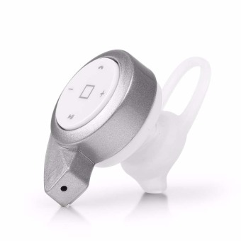 Mini A8 Headphone Bluetooth Nirkabel Di Telinga Bebas Genggam (Silver)