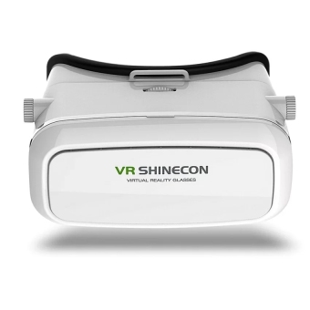 3D SHINECON vr box glasses 2016 virtual reality vr box phone cinema Google Cardboard Oculus Rift DK2 Gear for 4.7 ~ 6 inch phone White Color
