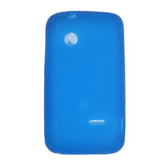 Cantiq Softshell For Sony Xperia Typo / ST21I / ST21A Jelly Case Air Case 0.3mm / Silicone / Soft Case / Softjacket / Case Handphone / Casing HP - Biru