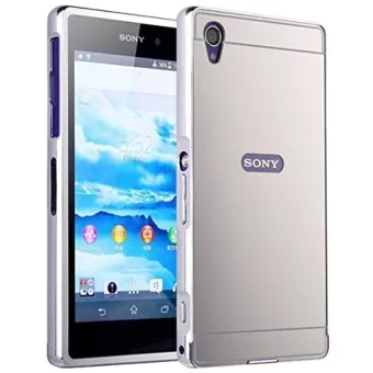 Case Aluminium Bumper Mirror For Sony Xperia M4 Aqua – Silver