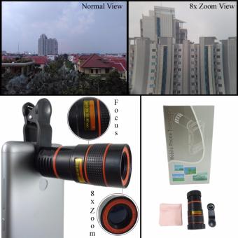 Lucky - Universal 8X Zoom High Definition Optical Lens Telescope Untuk Smartphone - Hitam