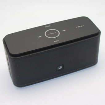 K8 Wireless Bluetooth Speaker Touch NFC Double Horn Subwoofer (Black)