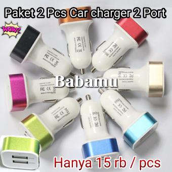Babamu - Car Charger 2 port Paket 2 Pcs - Random Color
