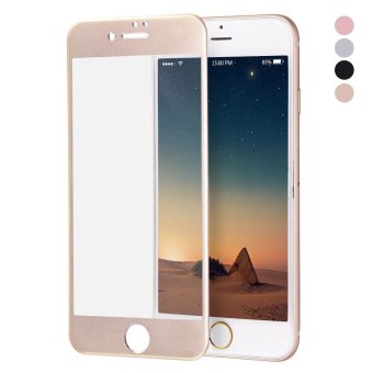 HAT PRINCE for iPhone 7 4.7 inch Titanium Alloy Frame Tempered Glass Screen Protector - Gold - intl