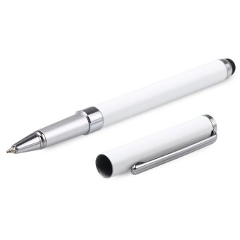 2 in 1 Mini Capacitive Touch Pen Stylus Screen Built-in Ball-point for Capacitive Touch Screen Smartphones / Tablets (White)