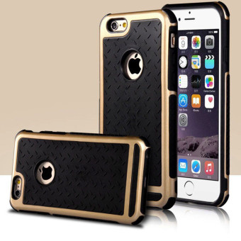 For Apple iPhone 5 / 5s Case Rubber TPU Silicone Shockproof Back Cover Case Anti-knock Phone Case（gold）