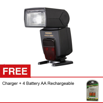 Yongnuo Flash YN568EX TTL & HSS 1/8000s for Nikon + Gratis Charger + 4 Battery AA Rechargeable