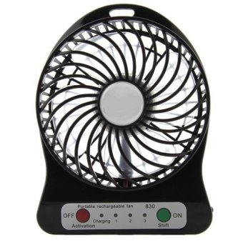 F95B Portable Rechargeable USB Pocket Mini Fan Handheld Travel Blower Air Cooler (Black) (Color:As First Picture) - intl