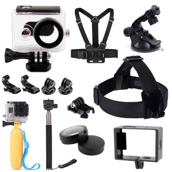 JH@ PANNOVO 14-in-1 Accessories Set Kit Waterproof Case BagSportsCamera Accessories Kit for Xiaomi Xiaoyi