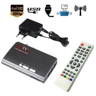 HDMI HD 1080P VGA DVB-T2 TV Box VGA AV CVBS Tuner Receiver With Remote Control - intl