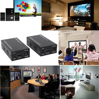 HDMI EXTENDER RJ45 LAN Cable Up to 200FT Kit 1080P/3D 60M,Transmitter Receiver - intl