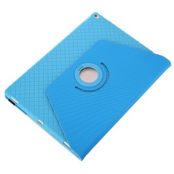 360 Degrees Rotating Stand PU Leather TPU Back Cover Case Protective Flip Folio Detachable Soft Rubber Cover for iPad Pro (Blue)