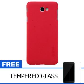 Nillkin For Samsung Galaxy J7 Prime / ON 7 Super Frosted Shield Hard Case Original - Merah + Gratis Tempered Glass