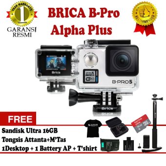 Brica Bpro B-Pro 5 Alpha PLUS - PUTIH +Free Memory 16 GB Sandisk Ultra+Mtas+Tongsis+Battery AP+1 Desktop+Tshirt B-Pro