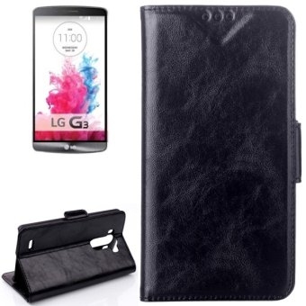 SUNSKY Oil PU Leather Cover for LG G3 / D855 (Black)