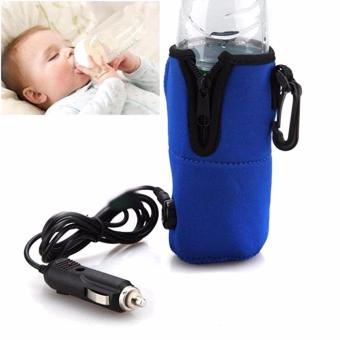 Eigia Universal Pemanas Botol Minuman Mobil Car Travel Baby Kid Bottle Warmer Susu Teh Milk Hangat 45 Degree Holding Temperature Suhu Stabil Cigarette Port Powered Bayi Anak Kecil Memuat Berbagai Ukuran Mudah Digunakan - Biru