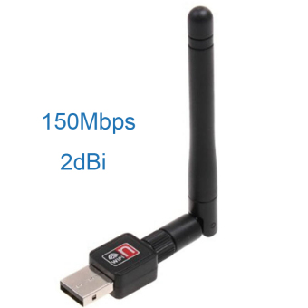 150Mbps Mini USB Wireless WiFi Lan Network Card 802.11n/g/b PC Wifi Receiver External Wifi Dongle Antenna