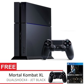 Sony Playstation 4 500GB Garansi SONY CUH-1206A - Hitam Extra PS4 Controller + Gratis DVD Game Mortal Kombat XL