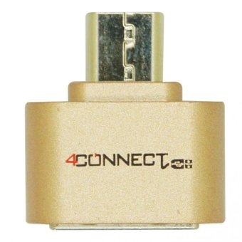 4Connect Mini USB Flash Disk OTG Converter Adapter for Android- Gold