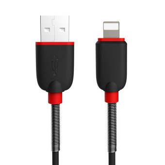 Baseus 1m Super Stretchy Lightning Compatible Charging Cable For iPhone6S / Plus / 5s / iPad Air/iPad mini2/3 (Black)