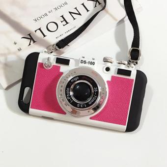 Kisnow iPhone 5/5S 3D Fashion Camera Shaped With Rope PC+Silicone Creative ​Anti-slip Phone Cases(Color:as Main Pic) - intl