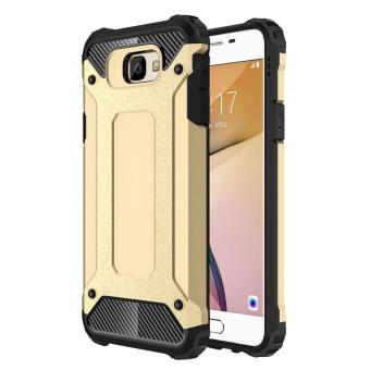 Dual Layer Case For Samsung Galaxy J7 Prime / On7 2016 Hybrid TPU PC Heavy Duty Armor Shock Absorbing Protective Cover Gold - intl