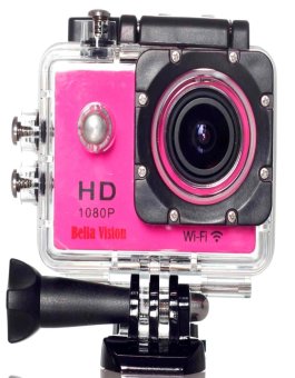 Bella Vision Action Sport Camera BV W8 - GoPro KillerWIFI - Waterproof - Pink
