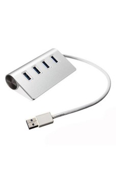Moonar USB 3.0 Hub 4 port adaptor untuk pembelah aluminium hub Apple Macbook Air PC Laptop