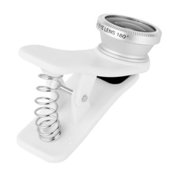 Universal Clip Lens Fisheye untuk Smartphone - Putih