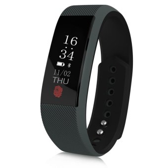 S&L TenFifteen W808S Smart Wristband Heart Rate Sleep Monitor Pedometer (Black) - intl