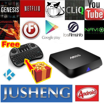 JUSHENG gratis I8 Mini Wireless keyboard] JUSHENG M8S Android 4,4 TV Box pemutar Media Streaming 2G/8 G Amlogic S812 Quad Core (lapisan luar-Temple) 4 KB 1000 m Gigabit Lan Kodi Terisi Penuh