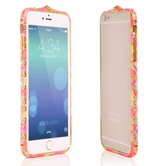 Vococal Rhinestone Bumper Frame Case for iPhone 6 (Pink)