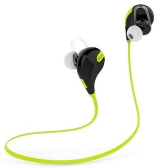 Mini Gym Sport Bluetooth Earphone with Microphone - QY7 (OEM) - Green