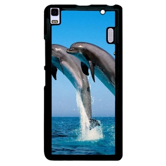 Dolphin Pattern Phone Case for Lenovo A7000 (Blue)