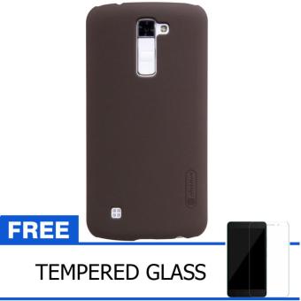 Nillkin For LG K10 Super Frosted Shield Hard Case Original - Coklat + Gratis Tempered Glass