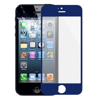 Front Screen Outer Glass Lens for iPhone 5 5S (Blue)