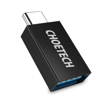 CHOETECH USB Type C Male to USB 3.0 Female OTG Adapter USB C Convert Connector (Black) - intl