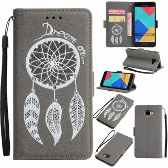 Premium Embossed Wind Chimes PU Leather Wallet Folio Flip Cases with Detachable Wrist Strap Card Slots Kickstand Function Cover Case for Samsung Galaxy A510 / A5 2016 - intl