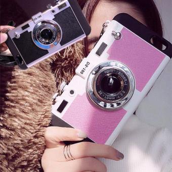 Kisnow iPhone 6/6S 3D Fashion Camera Shaped With Rope PC+Silicone Creative ​Anti-slip Phone Cases(Color:as Main Pic) - intl