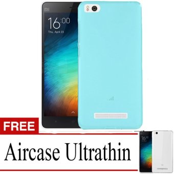 Case Ultrathin Soft Case for Xiaomi Mi4C - Biru Clear + Gratis Ultrathin