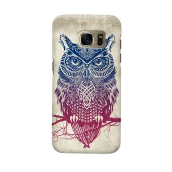 Indocustomcase Art Warrior Owl Casing Case Cover For Samsung Galaxy S7 Edge
