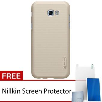Nillkin For Samsung Galaxy A5 2017 / A520F Super Frosted Shield Hard Case Original - Emas + Gratis Anti Gores Clear